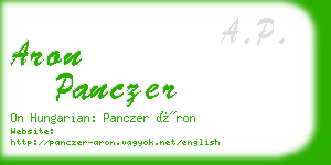 aron panczer business card